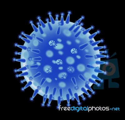 Flu Virus Structure Stock Image