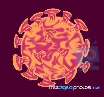 Flu Virus Structure Stock Image