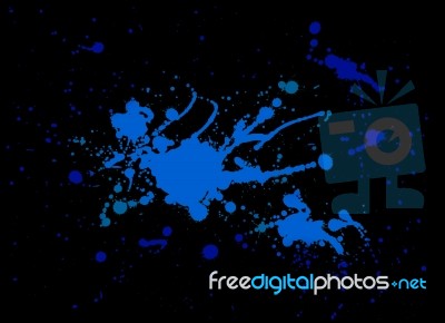 Fluorescent Splash Painting Stock Image