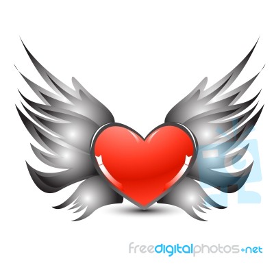 Flying Heart Stock Image