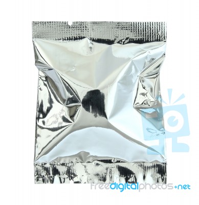 Foil Package Bag Stock Photo