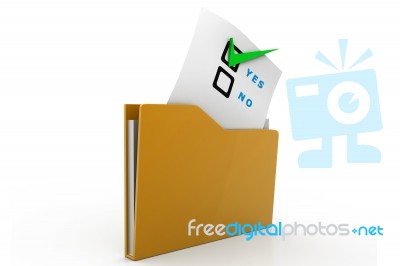 Folder With Document Stock Image