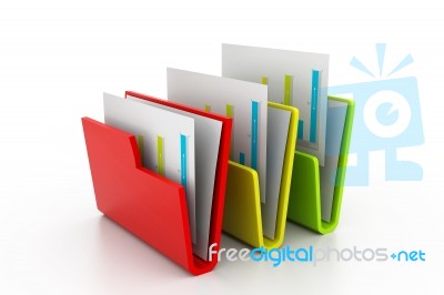 Folder With Documents Stock Image