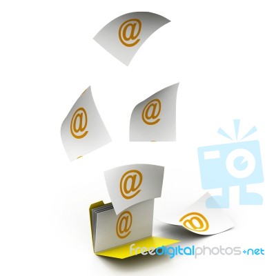 Folder With E-mail Concept Stock Image