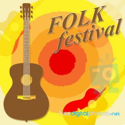 Folk Festival Shows Country Music And Ballards Stock Image