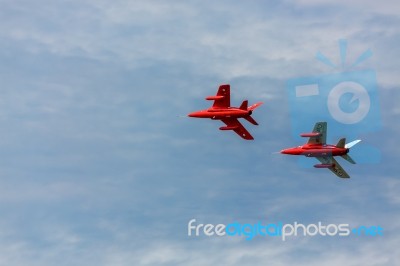 Folland Gnats At Shoreham Airshow Stock Photo