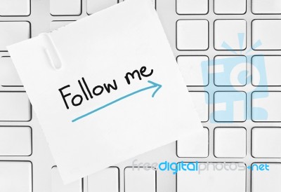 Follow Me Stock Photo