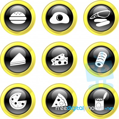 Food Icon Set Stock Image