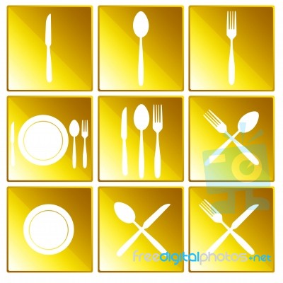 Food Icons Stock Image