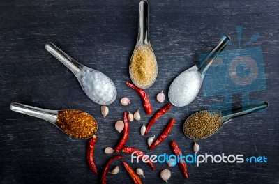 Food Ingredients And Condiment  Stock Photo