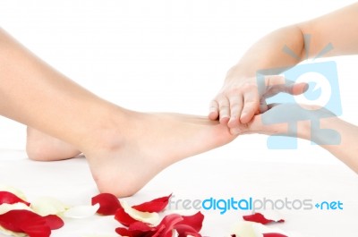 Foot Massage Stock Photo