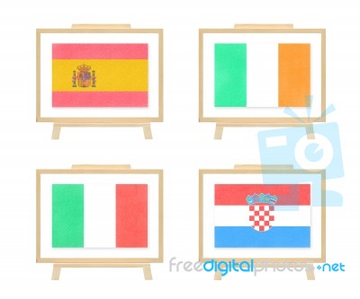 Football 2012 C Group Nations Flag Stock Image