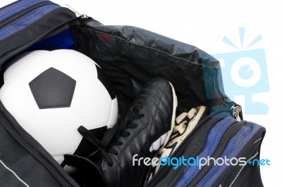 Football And Soccer Shoes Stock Photo