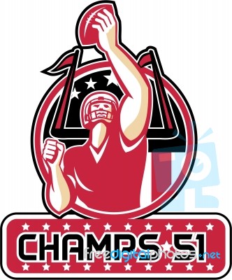 Football Champs 51 Atlanta Retro Stock Image