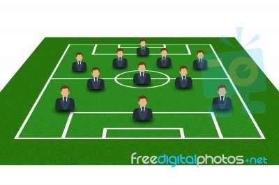 Football Field Stock Image