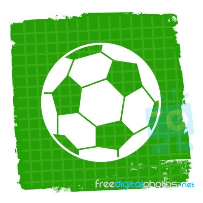 Football Icon Means Player Soccer And Symbol Stock Image