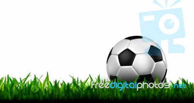 Football On Grass Stock Image