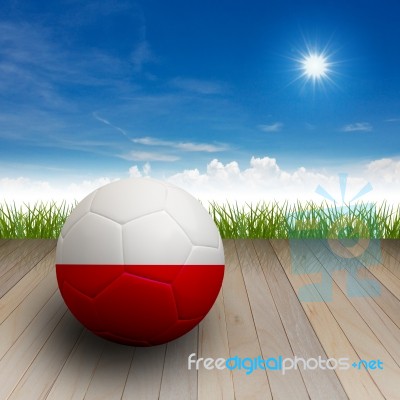 Football On The Floor Stock Image