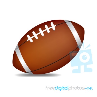 Football On White Background Isolate  Illustration Eps 10 Stock Image