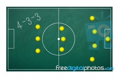 Football Planing Board Stock Photo