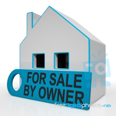 For Sale By Owner House Means No Real Estate Agent Stock Image