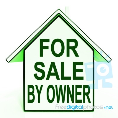 For Sale By Owner Means No Commission Stock Image