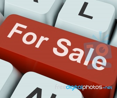 For Sale Key Means Available To Buy Or On Offer
 Stock Image