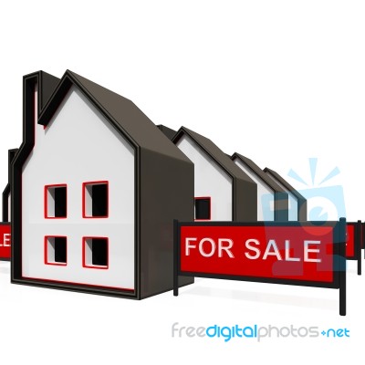 For Sale Sign On House Stock Image