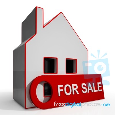 For Sale Sign On Property Stock Image