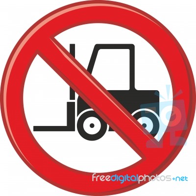 Forbidden Use Of Forklift Stock Image