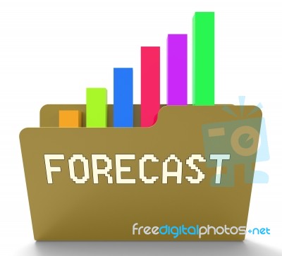 Forecast File Represents Prediction Graph 3d Rendering Stock Image