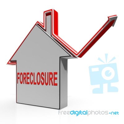 Foreclosure House Shows Lender Repossessing And Selling Stock Image