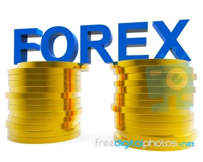 Foreign Exchange Means Forex Trading And Currency Stock Image