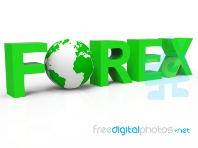 Forex Globe Indicates Foreign Exchange And Broker Stock Image