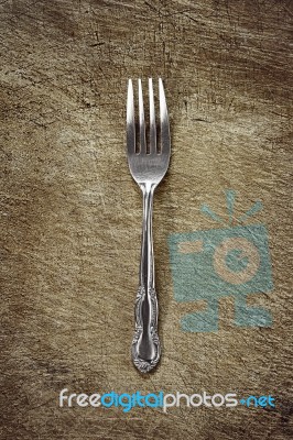 Fork On Textured Stock Photo