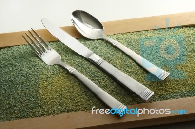 Fork Spoon And Knife Stock Photo