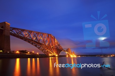 Forth Rail Bridge In Edinburgh Stock Photo