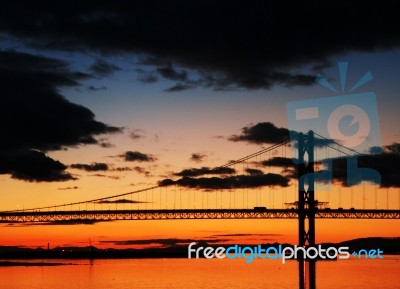 Forth Road Bridge Stock Photo