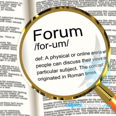 Forum Definition Magnifier Stock Image