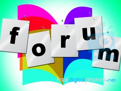 Forum Forums Indicates Social Media And Group Stock Image