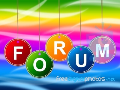 Forums Forum Means Social Media And Website Stock Image