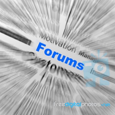 Forums Sphere Definition Displays Online Discussion Or Global Co… Stock Image