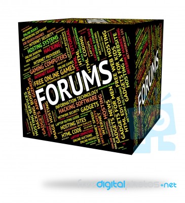 Forums Word Representing Communication Chat And Text Stock Image