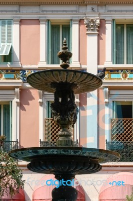 Fountain In Monte Carlo Stock Photo