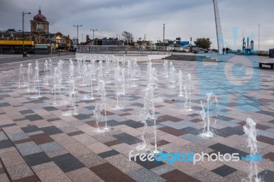 Fountain On Southend Seafront In Essex Stock Photo