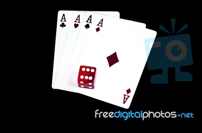 Four Aces  Stock Photo