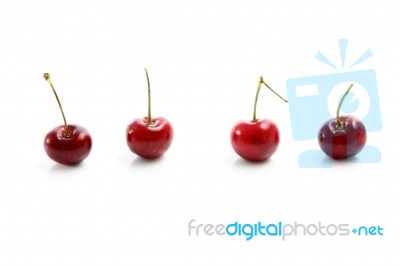 Four Cherries Stock Photo