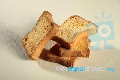 Four Slices Toast Stock Photo