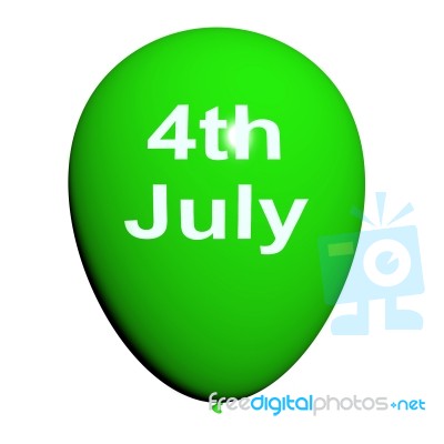 Fourth Of July Balloon Shows Independence Spirit And Promotions Stock Image