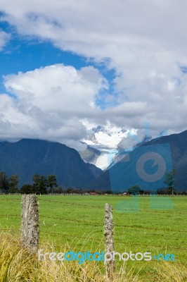 Fox Glacier In Westland Tai Poutini National Park Stock Photo